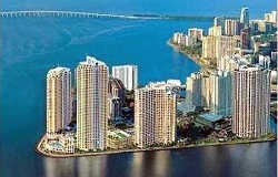 Brickell Key Condo Rentals Photo of condos for rent on Brickell Key Miami Florida